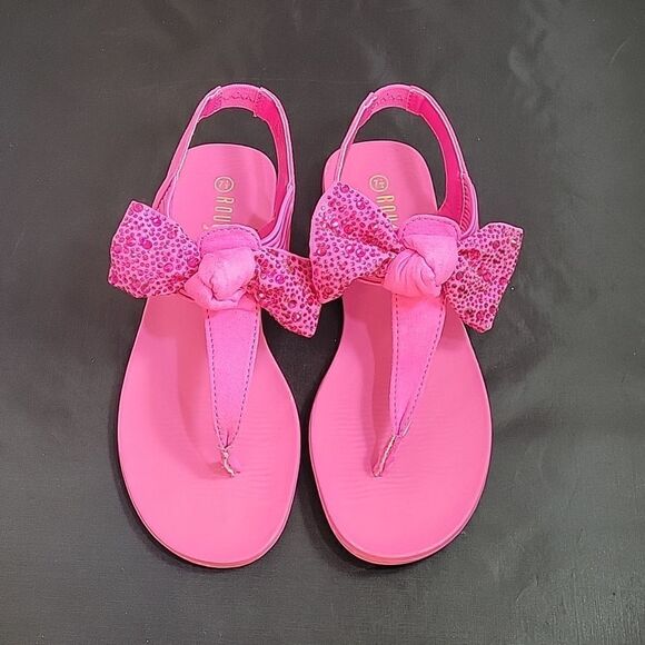 BRAND NEW ROUGE HELUIM BOWKNOT DESIGN ANKLE STRAP OPEN TOE WOMEN"S SANDAL - Picture 4 of 15